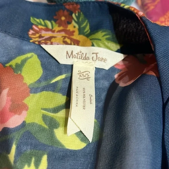 Matilda Jane Women's Watch The Sunrise Floral Sheer Kimono Size S/XS - Picture 6 of 7